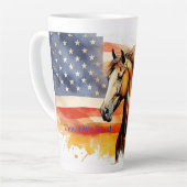 United We Stand Patriotic Horse Milchtasse (Linke Ecke)