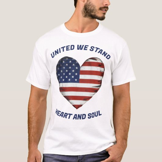 United We Stand Patriotic T-Shirt (Vorderseite)