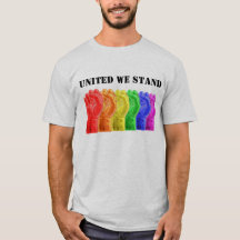 United We Stand Pride Fahne mit 3D-Faustgrafik