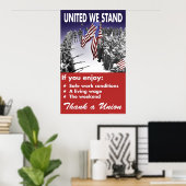 United We Stand - Pro-Gewerkschaft-Poster Poster (Heimbüro)