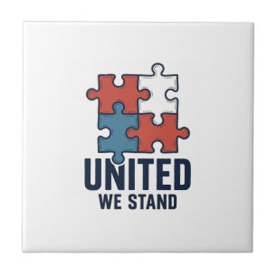 United We Stand Puzzle Teil Patriotisches Shirt De Fliese
