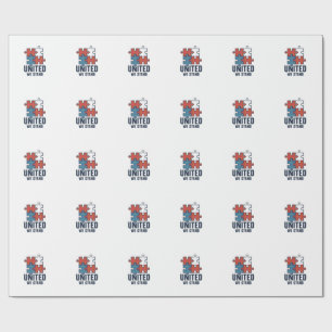United We Stand Puzzle Teil Patriotisches Shirt De Geschenkpapier