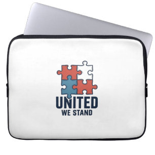 United We Stand Puzzle Teil Patriotisches Shirt De Laptopschutzhülle