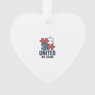 United We Stand Puzzle Teil Patriotisches Shirt De Ornament