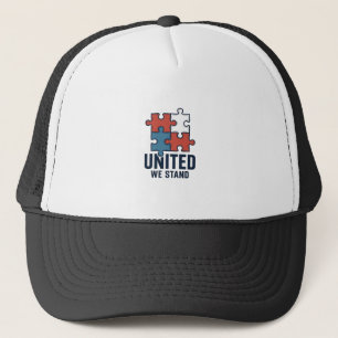 United We Stand Puzzle Teil Patriotisches Shirt De Truckerkappe