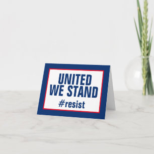 United We Stand Resist Red White Blue Karte
