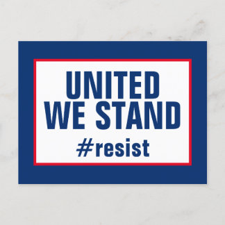 United We Stand Resist Red White Blue Postkarte