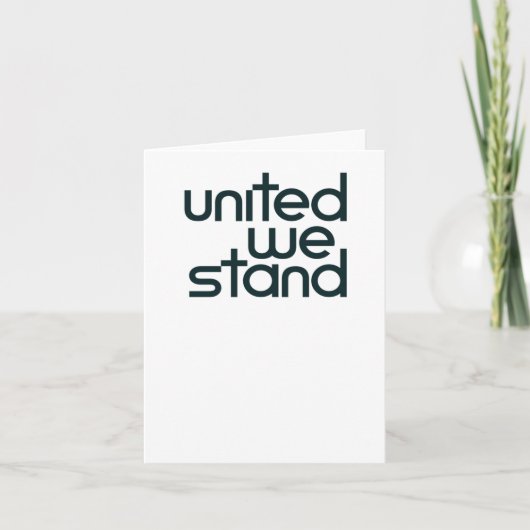 United We Stand Sticker Karte (Vorderseite)