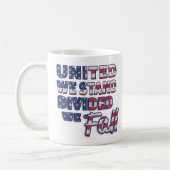 United We Stand Typografy Coffee Tasse (Links)