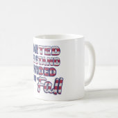 United We Stand Typografy Coffee Tasse (VorderseiteRechts)