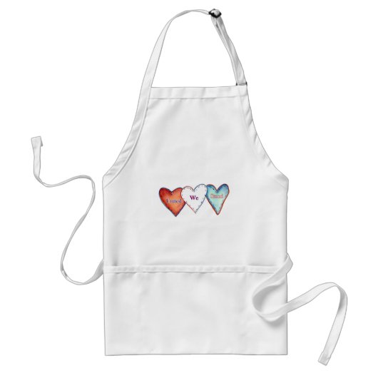 United We Stand USA Pride Hearts Schürze (Vorne)