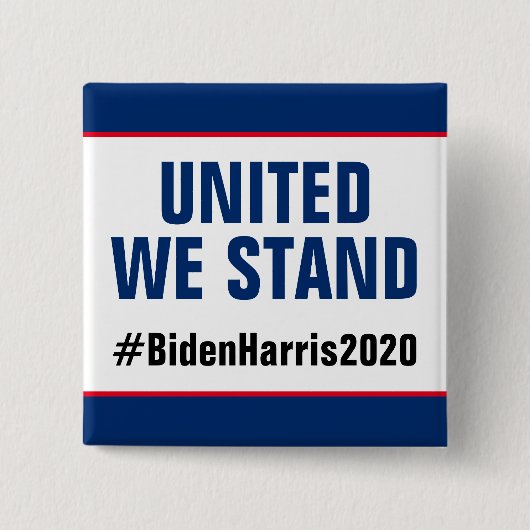 United We Stand Vote Biden Harris 2020 Button (Vorderseite)