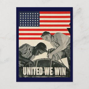 United We Win Postcard Postkarte
