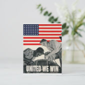 United We Win! Postkarte (Stehend Vorderseite)