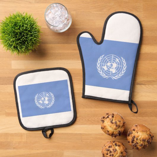 #UNITEDNATIONS OFENHANDSCHUH & Topflappen-Set (Oben Unten)