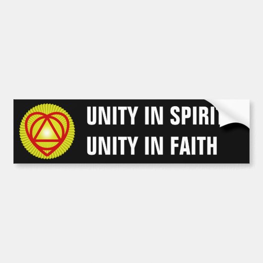 Unitheist-Logo Sonnenburst Autoaufkleber (Vorne)