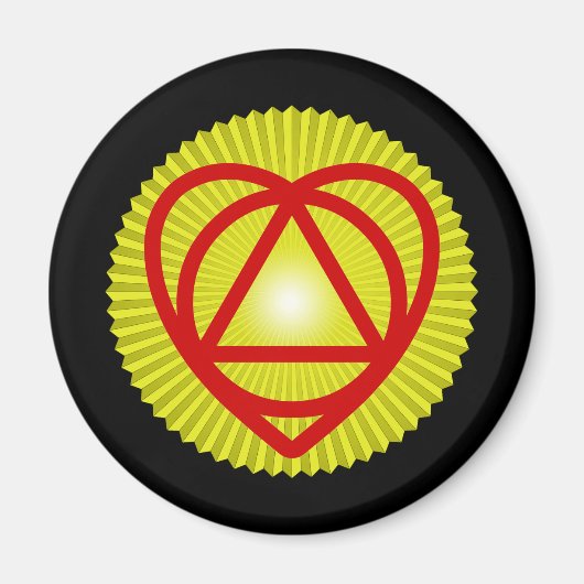 Unitheist-Logo Sonnenburst Magnet (Vorne)