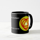 Unitheist-Logo Sonnenburst Tasse (VorderseiteRechts)