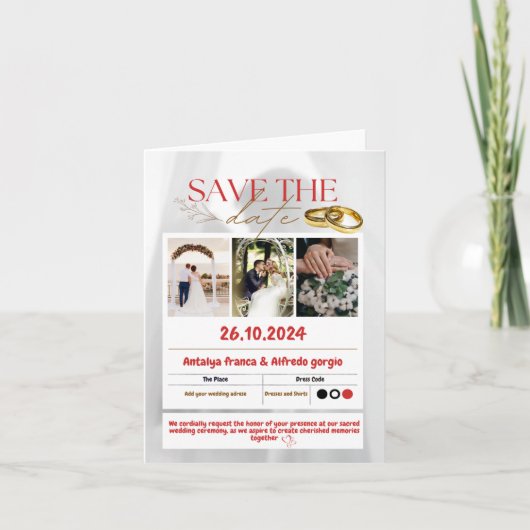 Uniting Hearts: Our Wedding einladung Celebration (Vorderseite)