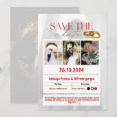 Uniting Hearts: Our Wedding einladung Celebration (Vorne/Hinten)