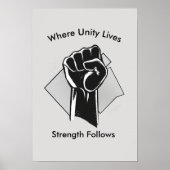 Unity and Strength Inspirational Wall Art Poster (Vorne)