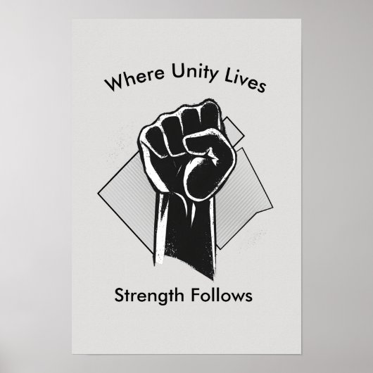Unity and Strength Inspirational Wall Art Poster (Vorne)