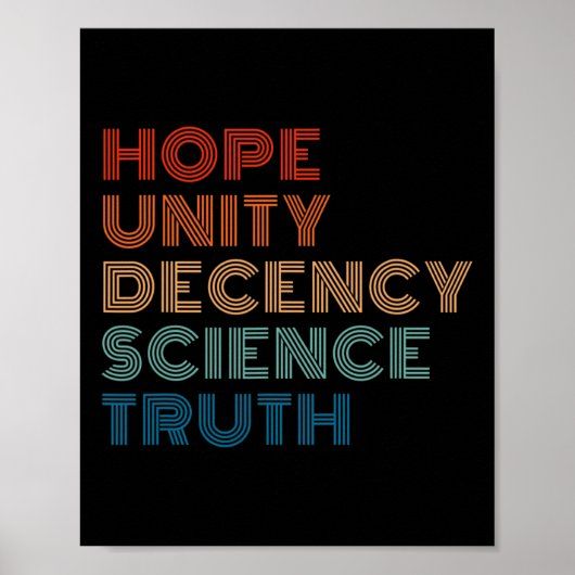 Unity Anstand Science Truth Poster (Vorne)