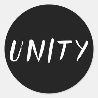 Unity B&W Runder Aufkleber
