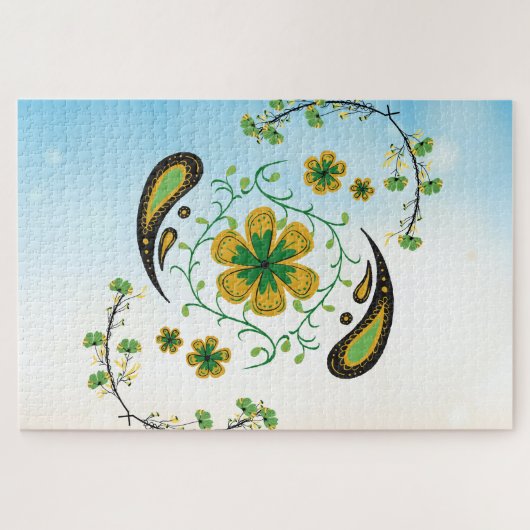 Unity Blossom – Friedliche Taiji-Blumen Puzzle (Horizontal)