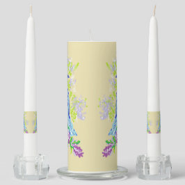 Unity Candle Set : Blaue Vögel des Glücks Kerzenset