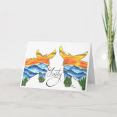 Unity Canyon Mules by Sherry Jarvis Folded Card Karte (Vorderseite)