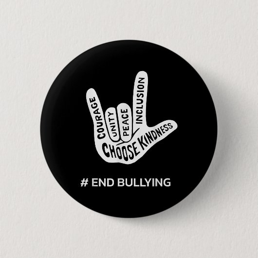 Unity Day Anti Bully Liebe Sign School beenden Sch Button (Vorderseite)