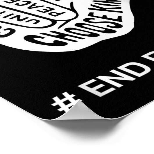 Unity Day Anti Bully Liebe Sign School beenden Sch Poster (Ecke)