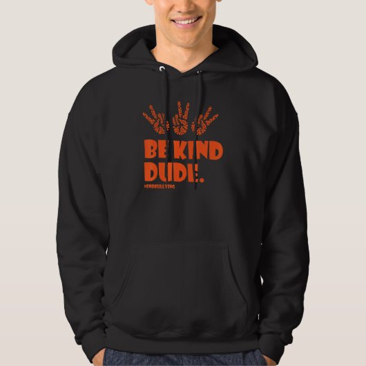 Unity day be kind dude peace dot sign Orange Anti Hoodie (Vorderseite)