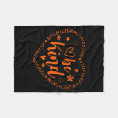 Unity Day Be Kind Kindness Orange Anti Bullying Te Fleecedecke (Vorderseite (Horizontal))