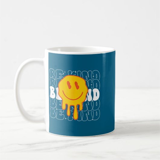 Unity Day Be Kind Kindness Smile Face Orange Groov Kaffeetasse (Links)