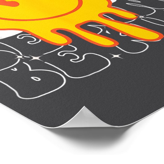 Unity Day Be Kind Kindness Smile Face Orange Groov Poster (Ecke)