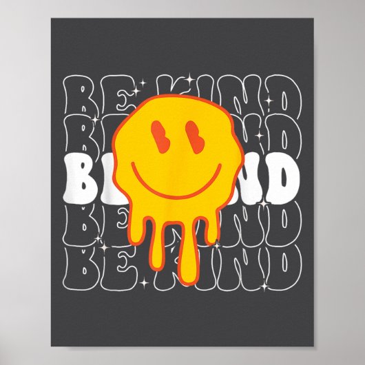 Unity Day Be Kind Kindness Smile Face Orange Groov Poster (Vorne)