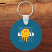 Unity Day Be Kind Kindness Smile Face Orange Groov Schlüsselanhänger (Vorderseite)