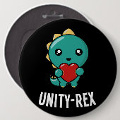 Unity Day Kind Dinosaurier TRex UnityRex Anti Bull Button (Vorne & Hinten)
