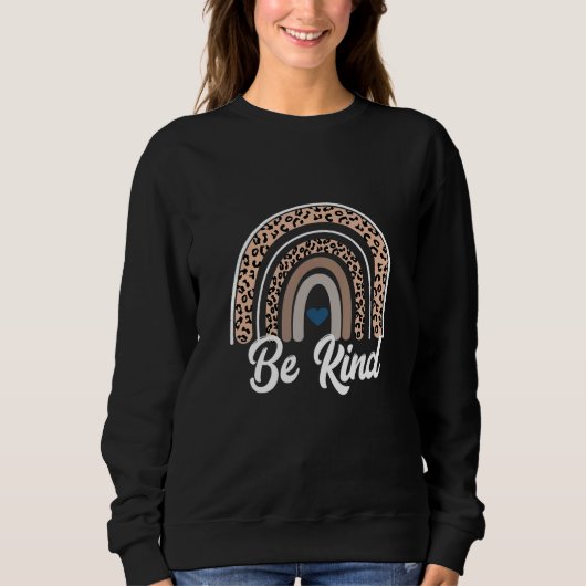 UNITY DAY Orange Anti Bullying Leopard Raibow Sweatshirt (Vorderseite)