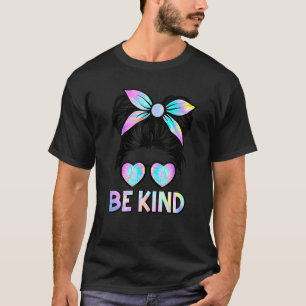 Unity Day Orange Kids Gefärbte Krawatte Messy Bun  T-Shirt