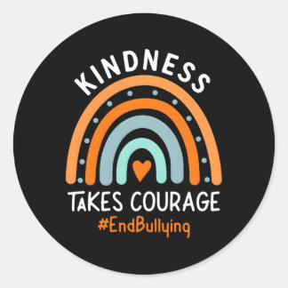 Unity Day Orange Kindness macht Courage End Bullyi Runder Aufkleber