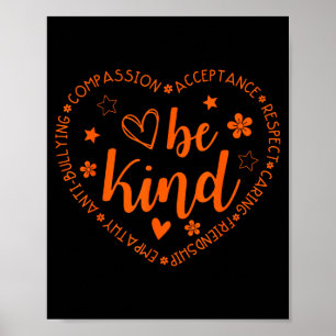Unity Day Sei Freundlich Freundlichkeit Orange Ant Poster