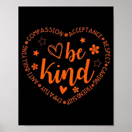 Unity Day Sei Freundlich Freundlichkeit Orange Ant Poster (Vorne)