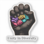 Unity in Diversity Aufkleber (Vorderseite)