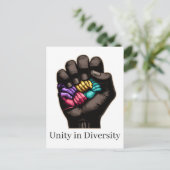 Unity in Diversity Postkarte (Stehend Vorderseite)