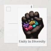 Unity in Diversity Postkarte (Vorne/Hinten)