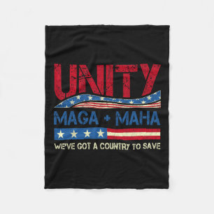 Unity Maha Wir haben ein Land Got, um Amerikas Fl  Fleecedecke