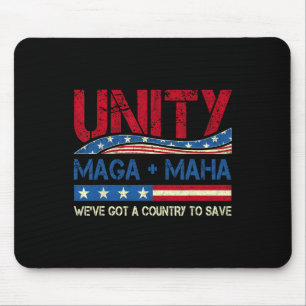 Unity Maha Wir haben ein Land Got, um Amerikas Fl Mousepad